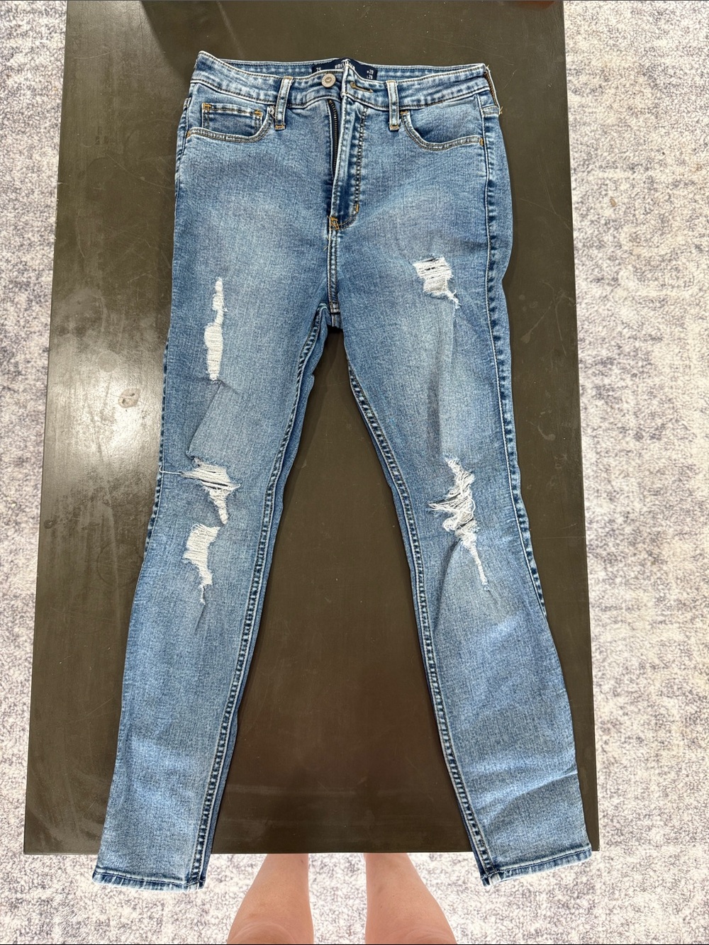 Women’s Hollister Distressed Slim Fit Jeans - Blue